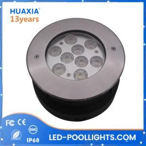 316ss 9watt IP68 Recessed LED Underground Lights for Swimming Pool