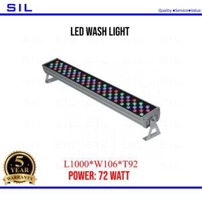 LED Wall Spotlight Outdoor Waterproof IP65 RGBW DMX512 72W LED Wall Washer Linear Light