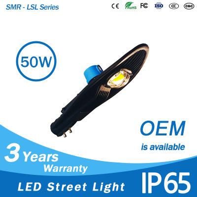 Factory COB Module LED Street Light Die-Cast Aluminum Lamp Body 50W