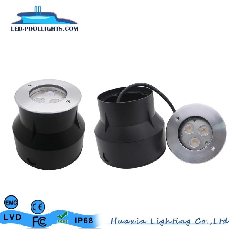 9W Waterproof Stainless Steel LED Color Recessed Underwater Light