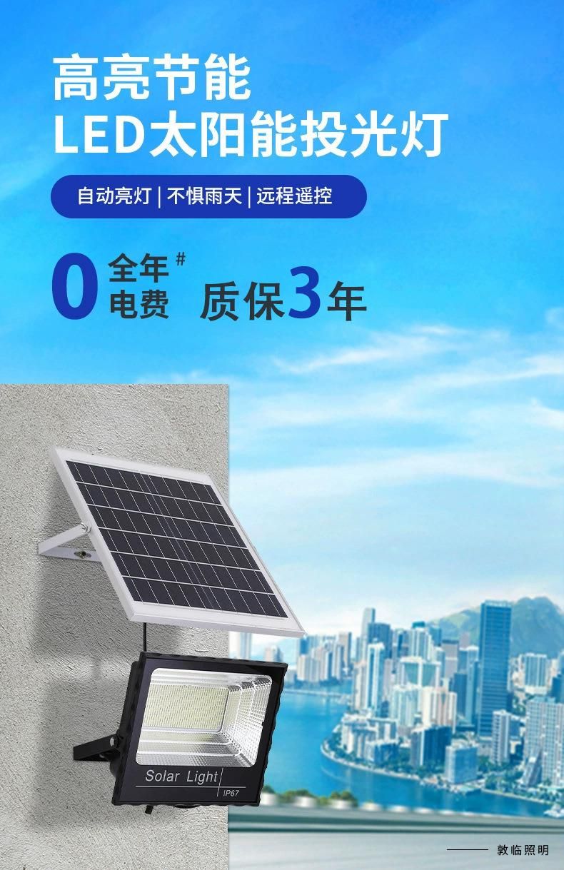 Remote Control Light Sensor10W 20W 30W 50W RGB IP65 Waterproof 220V Outdoor Solar Lamp