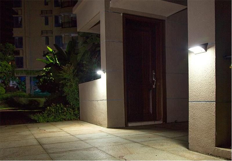 Solar PIR Motion Sensor New Solar Wall Light Stainless Steel Wireless Solar Lamp