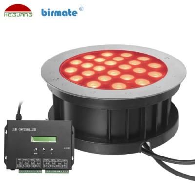 DMX512 Controller 18W High Voltage Structure Waterproof Color RGB LED Ground Light
