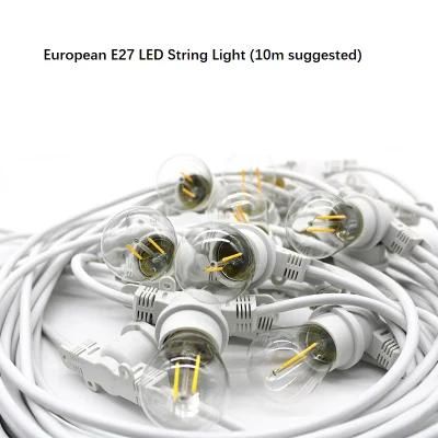CE European Rubber Wire Holiday Wedding Indoor/Outdoor Waterproof Christmas Decorative LED String Light