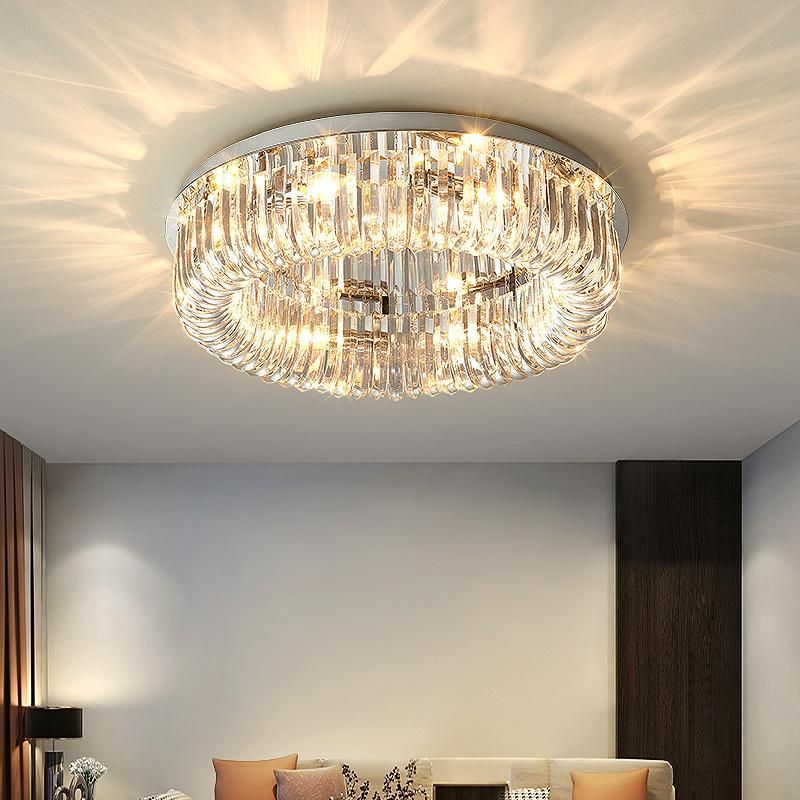 Post-Modern Crystal Chandelier European Creative Living Room Luxury Minimalist Bedroom Pendant Light