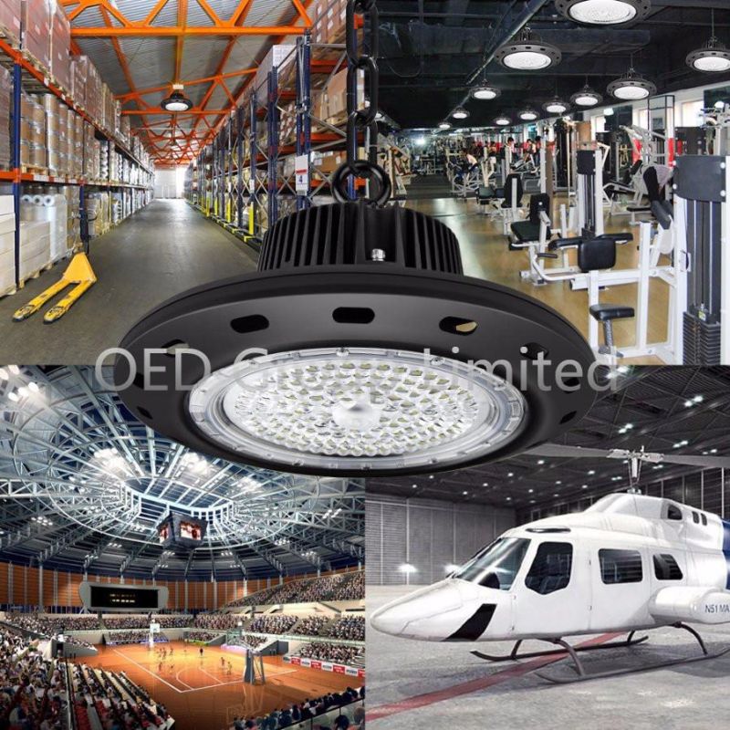 CE RoHS Approval AC85-265V 200W IP65 UFO LED Highbay Light for Workshop Lighting