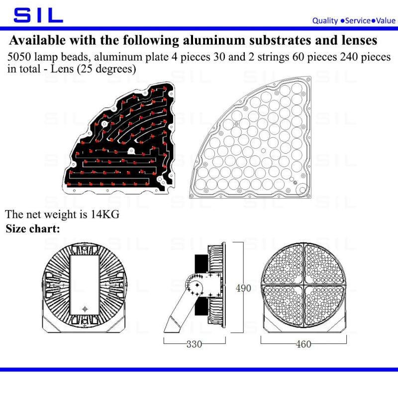 600W Projectors Tennis Court Sports Football Soccer Stadium Miniature High Mast LED Flood Light