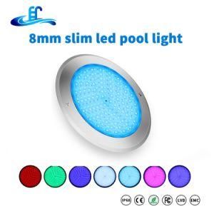 8mm 18W Ultra Thin 316ss Swimming Pool Light with Edison Chip