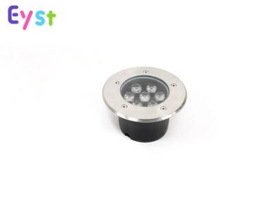 Outdoor Waterproof Round IP68 7W 2000K-6000K RGB Color LED Underground Light for Plaza