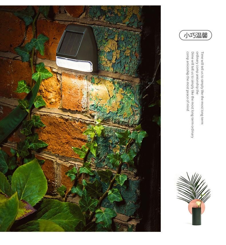 Solar Powered Fence Wall Lights Garden Lamp Step Path Decking Outdoor 2LED Solar Fence Light