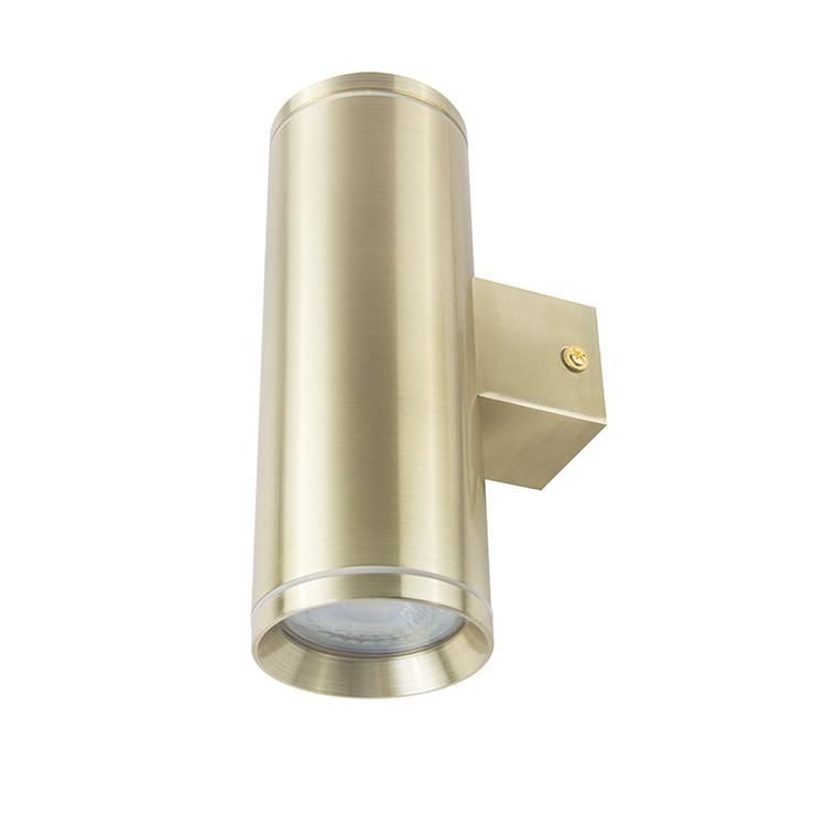 Luxury Brass LED Wall Light Cylinder Decorative Garden Wall Lighting for GU10 MR16 LED Bulb