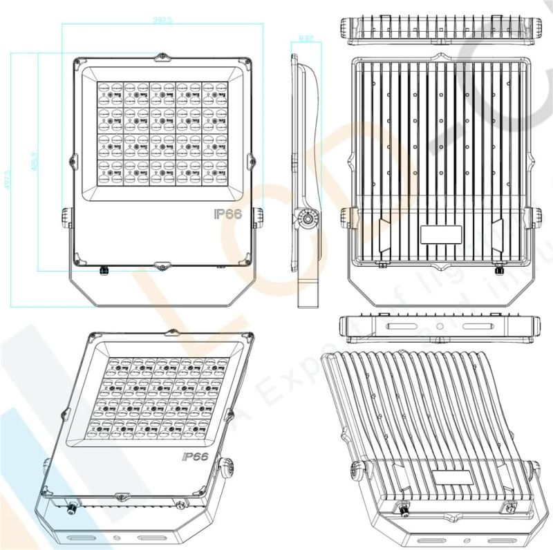 IP66 SMD 200W Outdoor LED Flood Lights for Roadway / Highway Lighting AC 85V - 265V COB 250W Outdoor LED Street Lights Basketball Tennis Court Lighting Solution