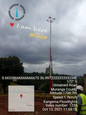 Q235 15-35M BR Solar Wind Resistent Highmast Pole
