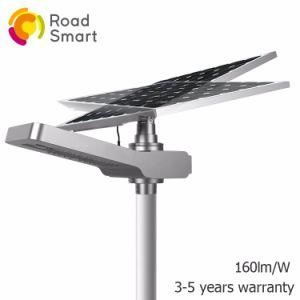 All in One Outdoor Solar Panel Street Garden Lamp with Adjutable Solar Panel and Lithium Battery