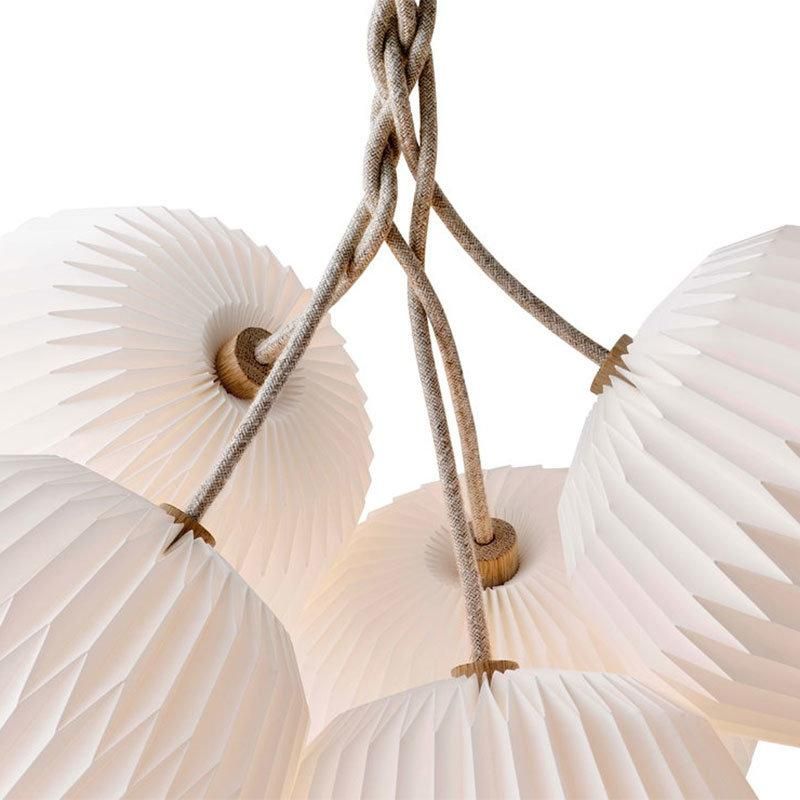 2022 Modern Nordic Style Silk Fabric Lantern Lamp Indoor for Home and Hotel Decoration Pendant Light