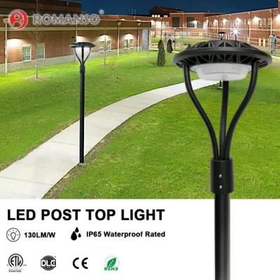Romanso LED Post Top Light IP65 Waterproof Park Garden Light 5 Years Warranty 60W 100W 150W Outdoor LED Post Top Area Light