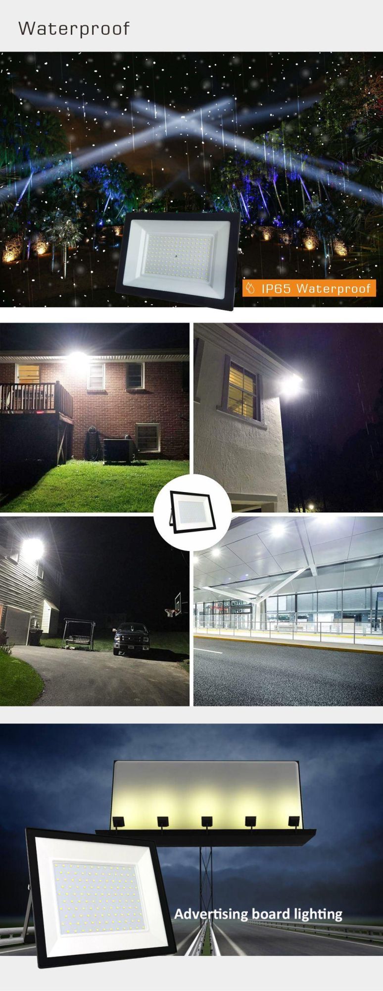 Super Bright IP65 Waterproof Outdoor LED Floodlight SMD with 10W 20W 30W 50W 100W 150W 200W