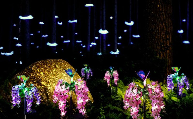 LED Solar Flower Light Outdoor Waterproof Hanging Tree Landscape Lamp Garden Garden Ball Lamp Christmas Street Project Lighting