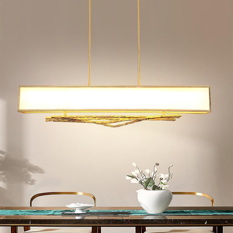 2022 Wholesale Chinese Chandelier Lighting Soft Lighting Classic Modern LED Long Rectangle Pendant Light