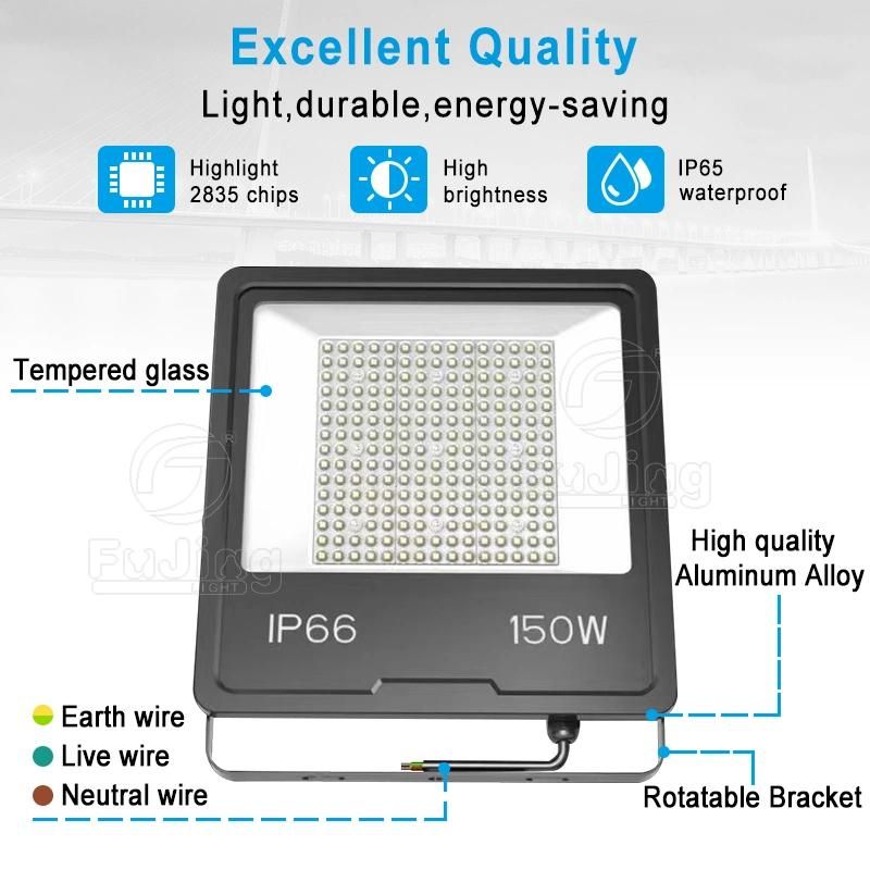 IP65 Waterproof Exterior LED Flood Light Die Cast Aluminum Housing Waterproof Outdoor LED Flood Light