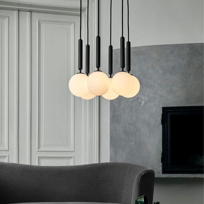 2022 Nordic Restaurant Simple Postmodern Chandelier Bedroom Clothing Shop Simple Light Luxury Creative Single Head Bedside Pendant Light