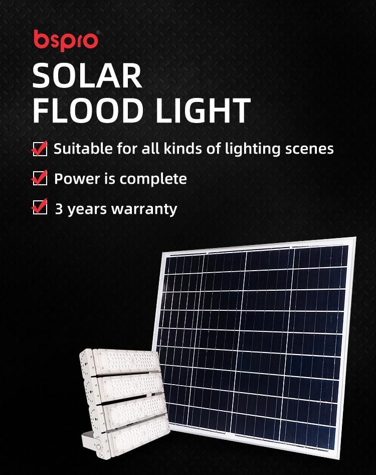 Bspro New 300 Watts Remote Control Solar Powered Outside Lights Hot Sell Waterproof Flood Light