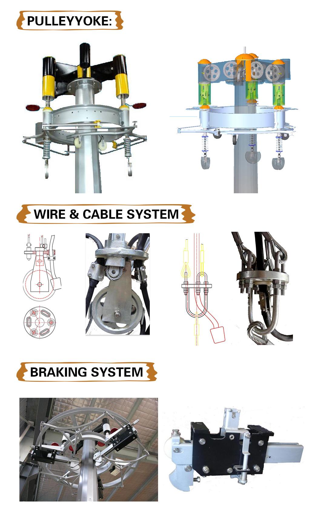 Customized CAD Design of 15m 20m 25m 30m 35m 40m High Mast Light Pole