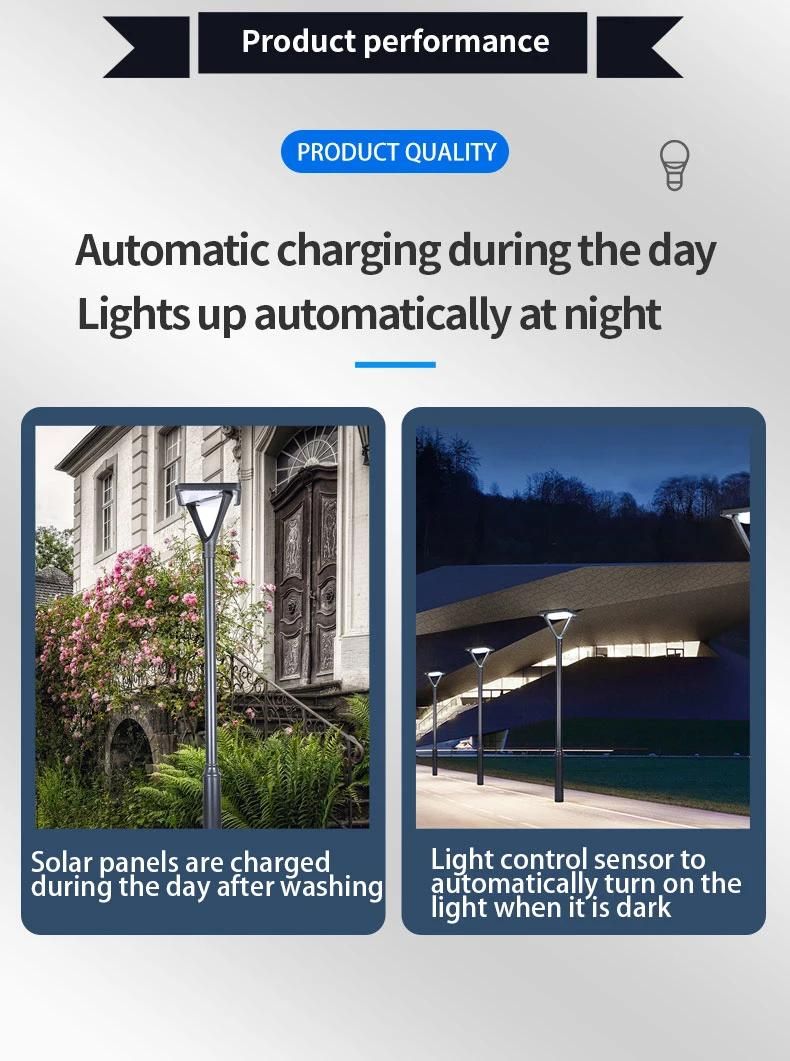 New Design Solar Lawn Light Aluminum Solar Garden Lights for Decoration Lighting Solar Power Station