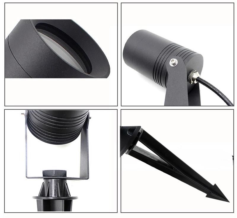 Project Landscape Outdoor Waterproof IP65 Die Casting Aluminum Black LED Garden Spot LED Spike Light