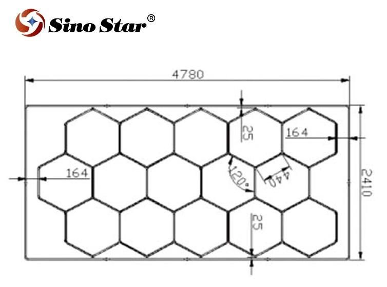 St1028 Professional Factory Produce LED Hexagonal Workshop Light for The Car Polish Equipment Booth