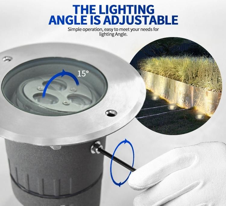 Outdoor Waterproof Garden Lamp Underground Ground Buried Lamp Recessed LED Landscape Underground Light