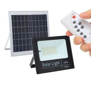 Outdoor Security LED Lamp IP65 Waterproof 50W 100W Solar LED Flood Light with Remote Control