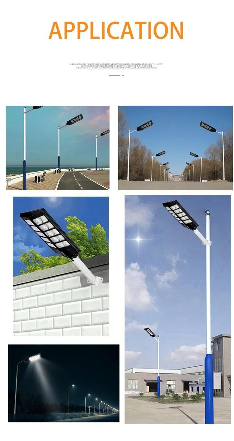 High Lumen Outdoor100W Post Control Poles LED Solar Street Light Fixture Parts Street Light