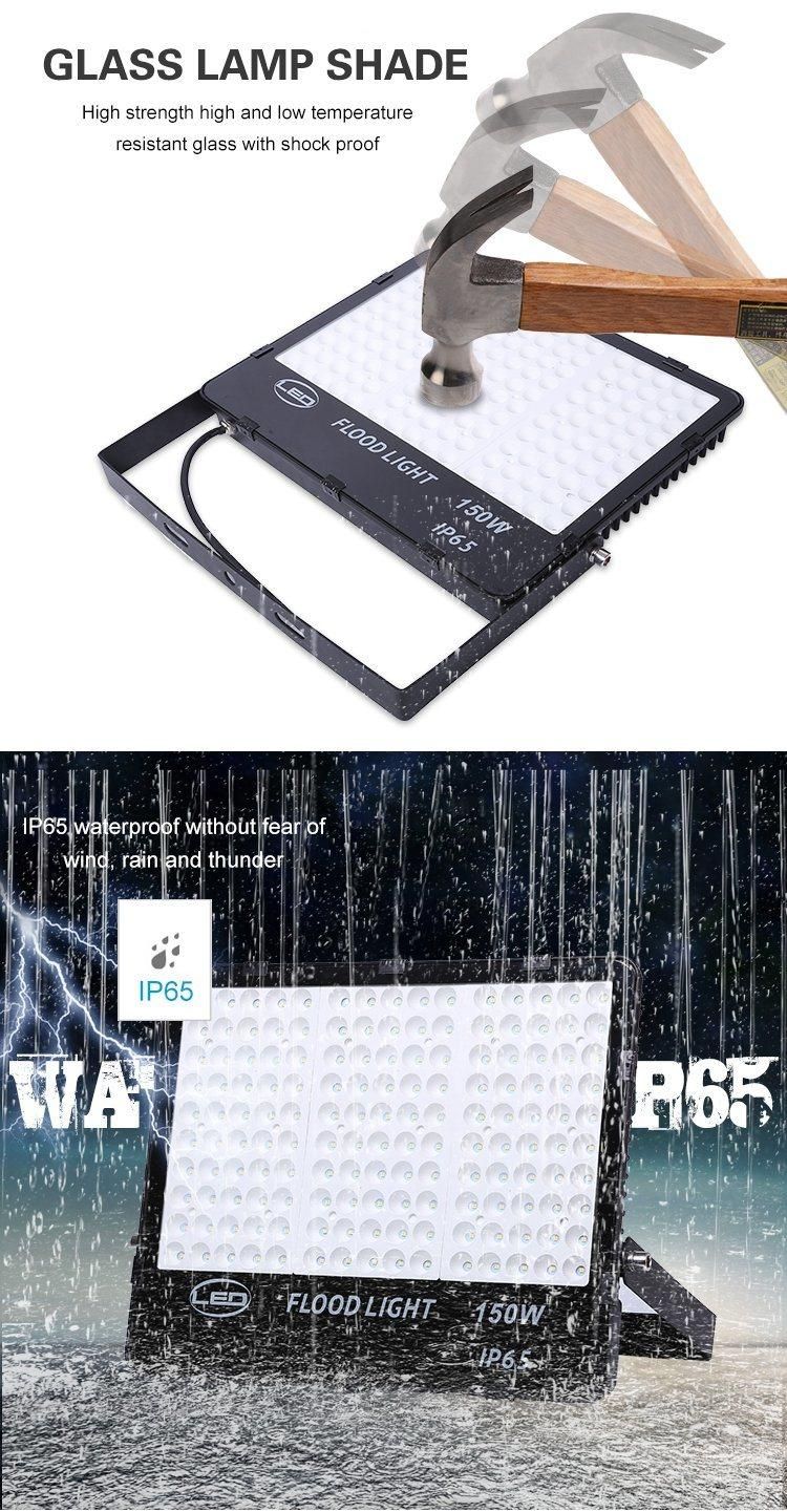 IP65 Waterproof Outdoor Tennis Courts 30W 50W 100W 150W 200W LED Flood Light