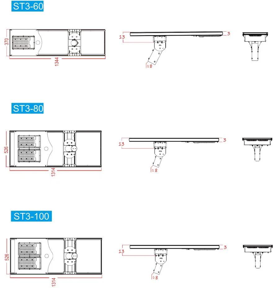 Bifacial Solar Panel All in One Solar LED Street Light