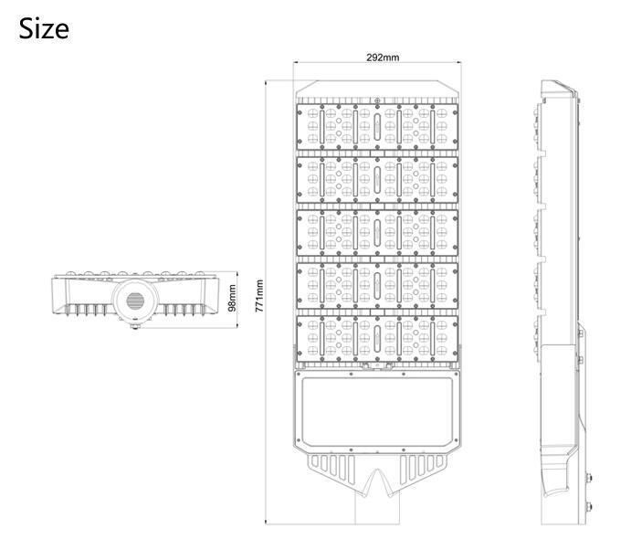 100-120lm/W IP67 Five Years Warranty 250W LED Street Light, LED Road Light, LED Street Lamp