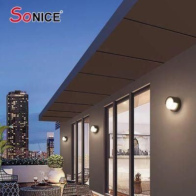 Die Casting Aluminium Surface Mounted LED Sensor Wall Lights for Household Hotel Garden Villa Building Corridor