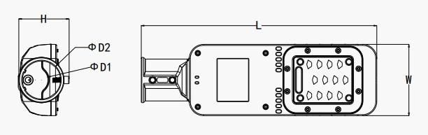 DC12/24V Solar 40W LED Street Light by Solar