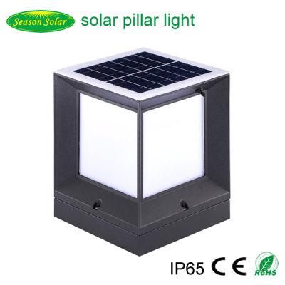 Wholesale LED Solar Light Square Style Garden Gate Lighting Outdoor Solar Pillar Light with LED Light