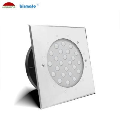 18W 24V DMX512 Control Underwater Light IP68 Waterproof SS316L LED Ground Light Pool Lighting