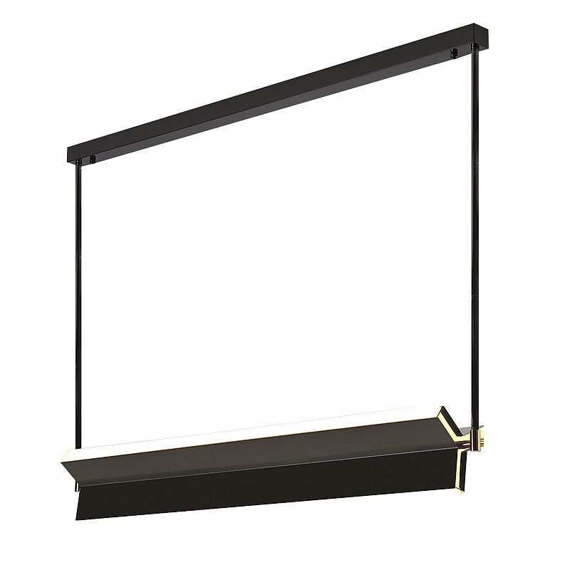 2022 Ceiling Surface Black Painted Modern Long Linear LED Office Pendant Light