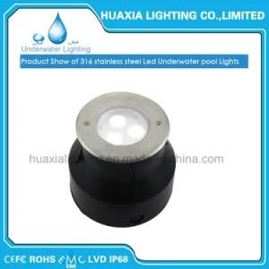 IP68 Warm White 9W Stainless Steel LED Recessed Underwater Light