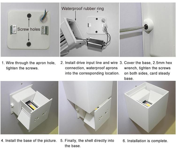 IP65 Indoor up Wood Candle Door Radiators LED Wall Light