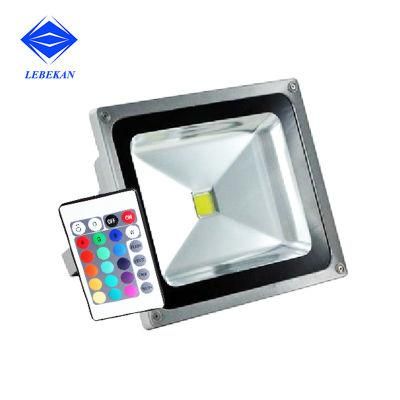 Outdoor Exterior Energy-Saving Landscape Industrial Reflector Red/Yellow/Green/Blue/RGB Waterproof 50W 100W Spot RGB LED Flood Light