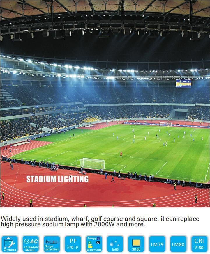 180000lm 1200W Football Field LED Stadium Light for Sport Court