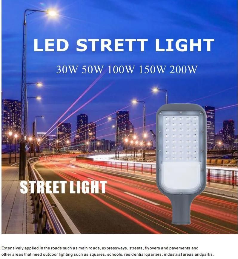 Die-Casting Aluminum Housing Optical Lens CRI>80 30W LED Street Light