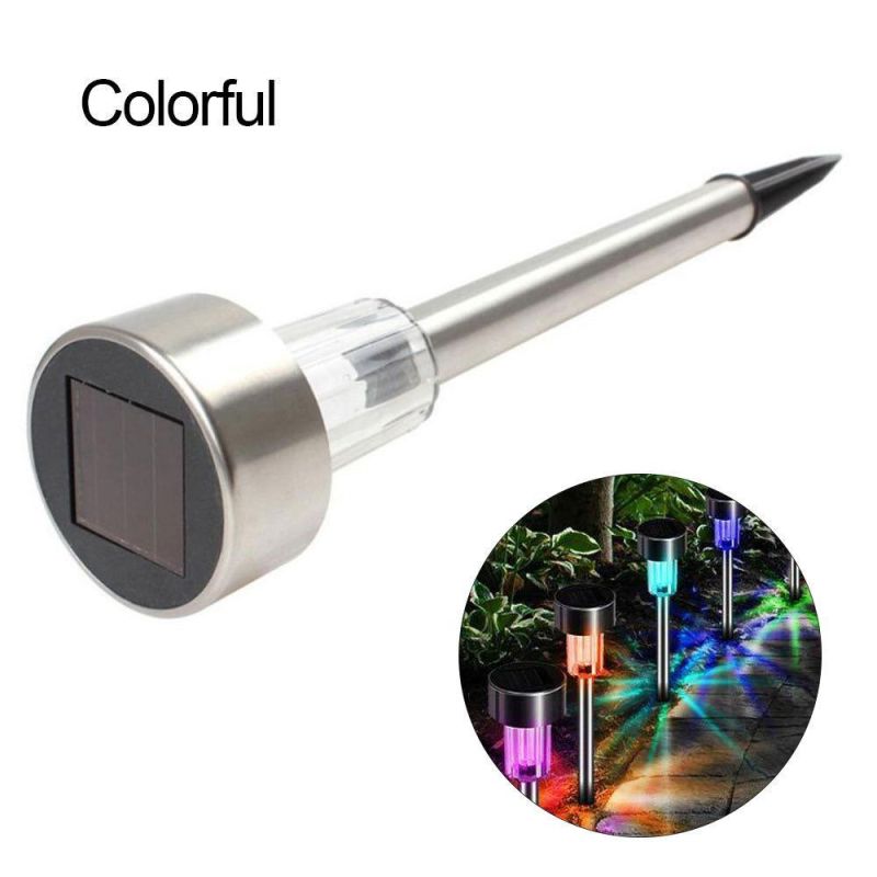 Outdoor Solar Lawn Ground Plugged Light Courtyard Garden Decoration Stainless Steel Landscape Lamp LED Lighting Waterproof Garden Lights