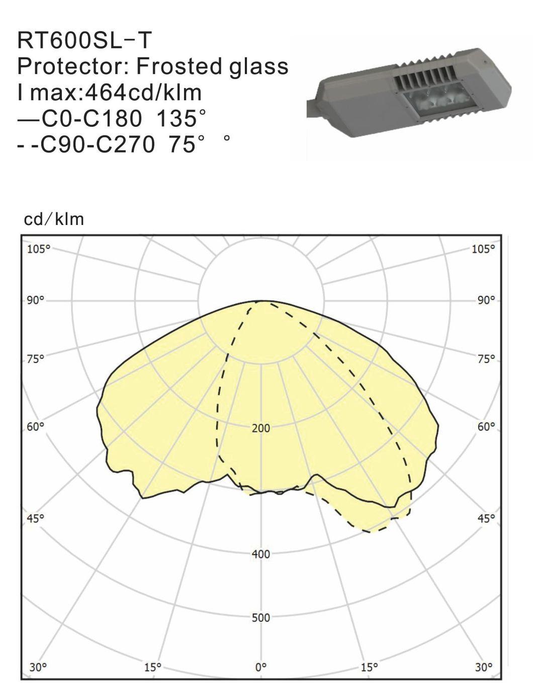 High Lumen LED Streetlight Rt600SL-T 60W-120W with CE, UL Certification