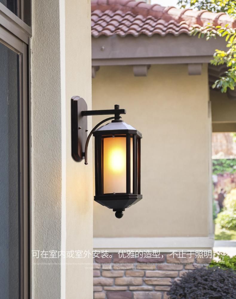 Outdoor Wall Lamp Waterproof Outdoor Chinese Style Gate Garden Courtyard Retro Exterior Wall Balcony Lamp (WH-HR-88)