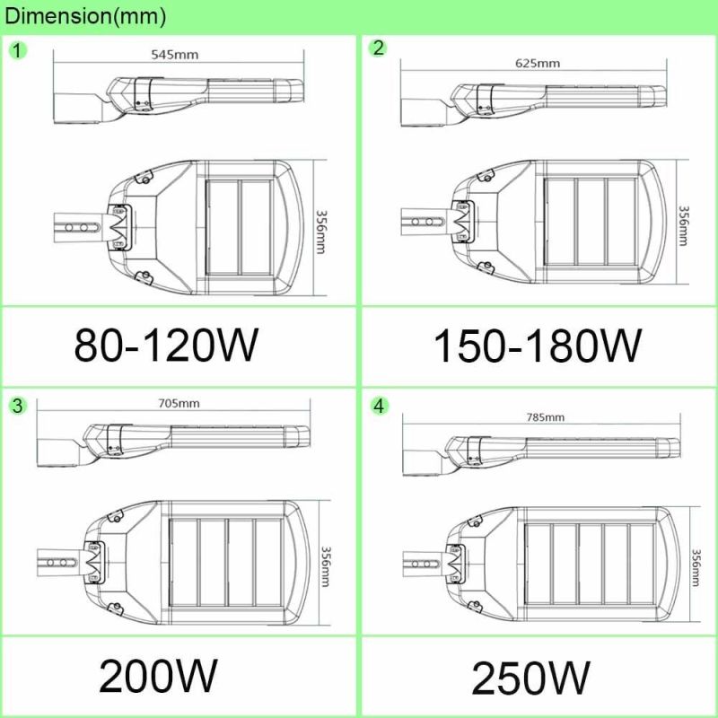100W LED Street Lighting with IP66 Waterproof Lora Sensor ENEC CB SAA Ce RoHS Approval